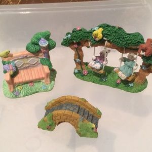 NWOT Vintage 1990s Easter village collectible figurines